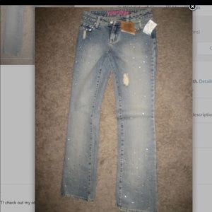 NWT Younique Rhinestone Jeans size 5